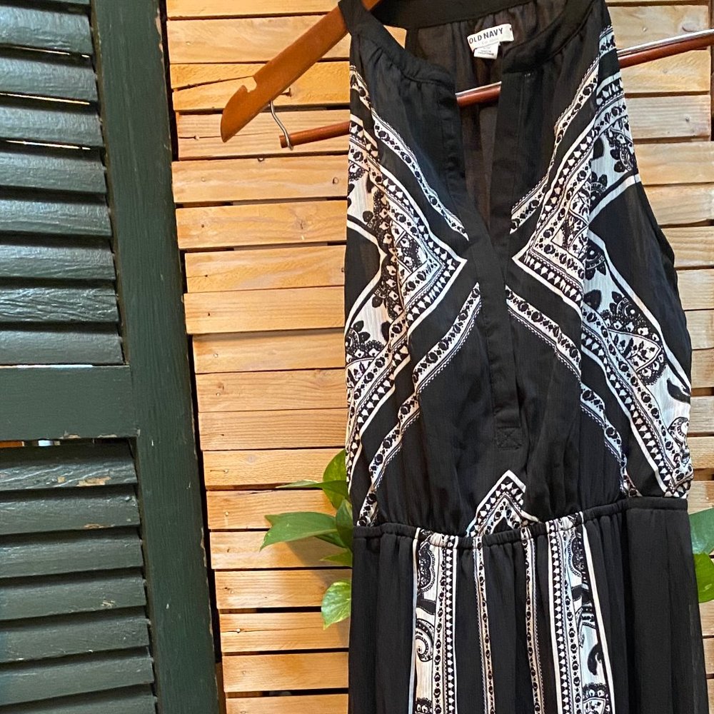 Black and White Maxi Sundress